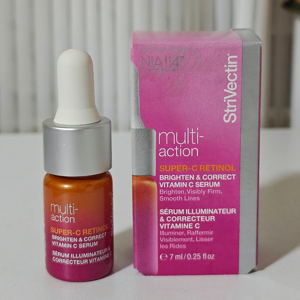 NEW STRIVECTIN Multi Action Super C Retinol Brighten Correct Vit C Serum 0.25 oz